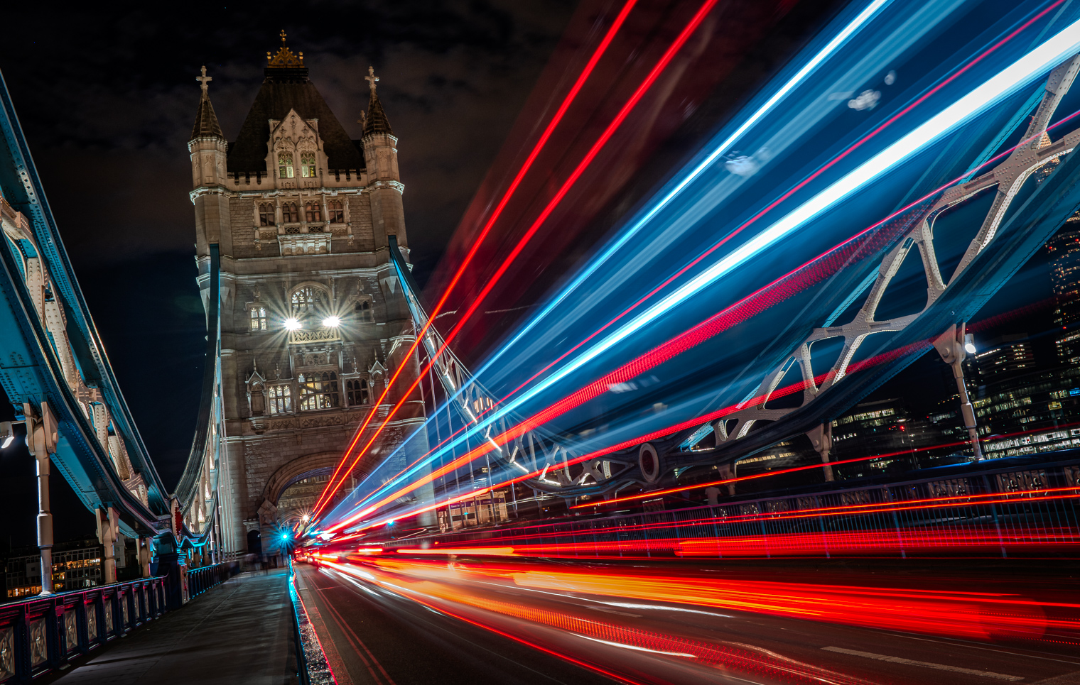 Night Traffic on Tower Bridge